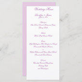 Radiant Orchid Wedding Menu Cards Menükarte (Vorne/Hinten)