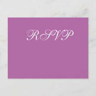 Radiant Orchid Wedding RSVP Postkarten
