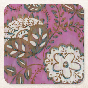 Radiant Ornament I Rechteckiger Pappuntersetzer