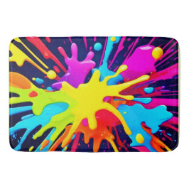 Radiant Paint Explosion Badematte