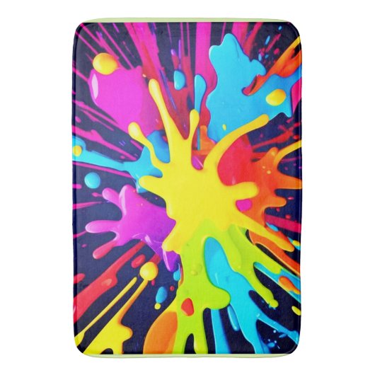 Radiant Paint Explosion Badematte (Vorderseite Vertikal)