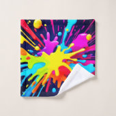 Radiant Paint Explosion Badhandtuch Set (Waschlappen)