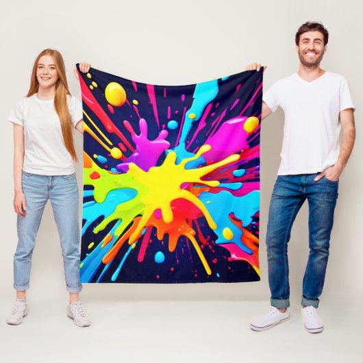 Radiant Paint Explosion Fleecedecke (Beispiel)