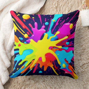 Radiant Paint Explosion Kissen