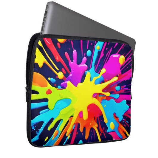 Radiant Paint Explosion Laptopschutzhülle (Vorne Rechts)