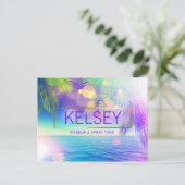 Radiant Palm Tree Postcard Postkarte (Stehend Vorderseite)