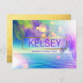 Radiant Palm Tree Postcard Postkarte (Vorne/Hinten)