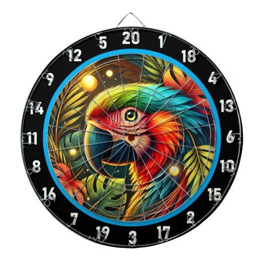 Radiant Parrot Dartboard für Jeder Anlass Dartscheibe (vorne)