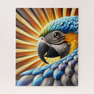Radiant Parrot Sunburst Puzzle