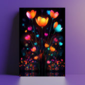 Radiant Pastel Rainbow-Wildblumen Postkarte