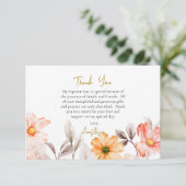 Radiant Pastel Spring Flowers Orthodox Baptism Dankeskarte (Stehend Vorderseite)