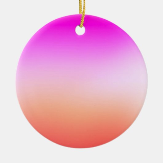 Radiant Pastel Sunset Gradient Keramik Ornament (Vorne)