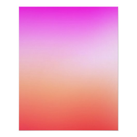 Radiant Pastel Sunset Gradient Poster (Vorderseite)