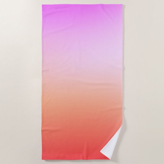 Radiant Pastel Sunset Gradient Strandtuch (Vorderseite)