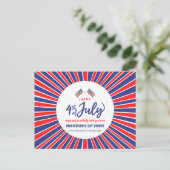 Radiant Patriotic Jubilee Einladungspostkarte (Stehend Vorderseite)