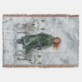 Radiant Peace Dove Lantern Imbolc Snowdrops Art Decke (Vorderseite)