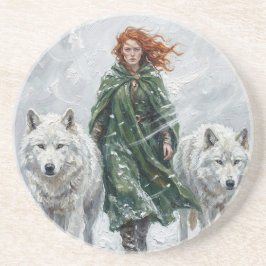 Radiant Peace Dove Lantern Imbolc Snowdrops Art Getränkeuntersetzer