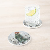 Radiant Peace Dove Lantern Imbolc Snowdrops Art Getränkeuntersetzer (Seite)