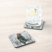 Radiant Peace Dove Lantern Imbolc Snowdrops Art Getränkeuntersetzer (Rechte Seite)