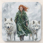 Radiant Peace Dove Lantern Imbolc Snowdrops Art Getränkeuntersetzer (Vorderseite)