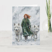 Radiant Peace Dove Lantern Imbolc Snowdrops Art Karte (Vorderseite)