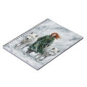 Radiant Peace Dove Lantern Imbolc Snowdrops Art Notizblock (Linke Seite)