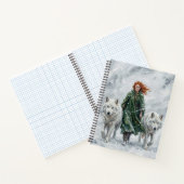 Radiant Peace Dove Lantern Imbolc Snowdrops Art Notizblock (Innenseite)