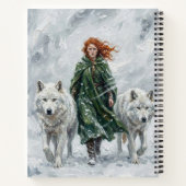 Radiant Peace Dove Lantern Imbolc Snowdrops Art Notizblock (Rückseite)