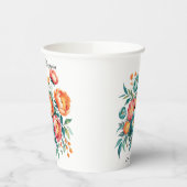 Radiant Peony Bouquet Wedding Pappbecher (Links)