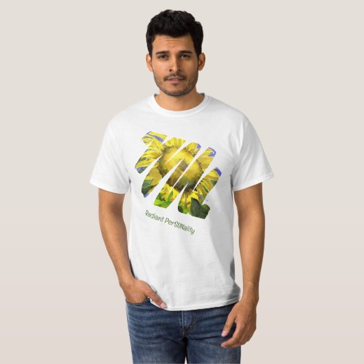 Radiant PerSUNality Sunflower Aquarel T-Shirt (Vorne ganz)