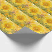 Radiant Petal Serie – Butterblume Geschenkpapier (Ecke)