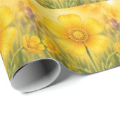 Radiant Petal Serie – Butterblume Geschenkpapier (Rolleneckpunkt)