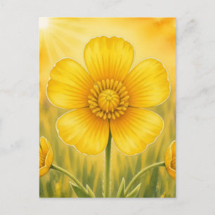 Radiant Petal Serie – Butterblume Postkarte