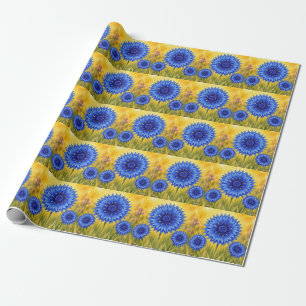 Radiant Petal Serie – Kornblume Geschenkpapier
