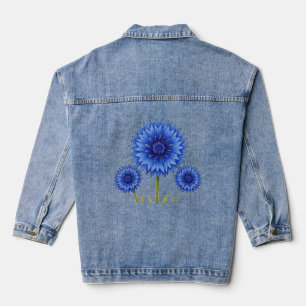 Radiant Petal-Serie – Kornblume Jeansjacke
