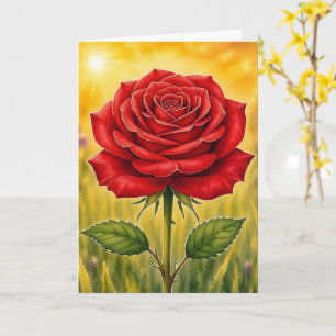 Radiant Petal Serie – Rote Rose Karte