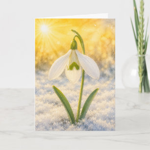 Radiant Petal Serie – Schneeglöckchen Karte