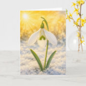 Radiant Petal Serie – Schneeglöckchen Karte (Gelbe Blume)