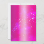 Radiant Pink Chic Sweet 16 mit glänzenden Juwelen Einladung (Rückseite)