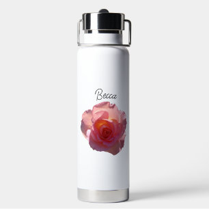 Radiant Pink Tee Rose Personalisiert Trinkflasche