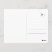 Radiant Pink Tee Rose Postkarte (Rückseite)