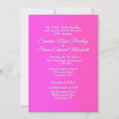 Radiant Pink Wedding Invitation 5" x 7" Einladung (Vorderseite)
