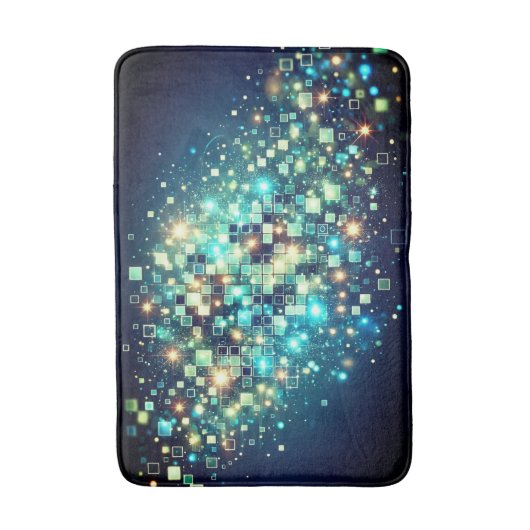 Radiant Pixel Bokeh Badematte (Vorderseite Vertikal)