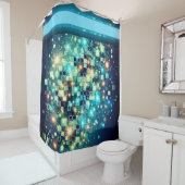 Radiant Pixel Bokeh Duschvorhang (Beispiel)