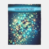 Radiant Pixel Bokeh Fleecedecke (Vorderseite)