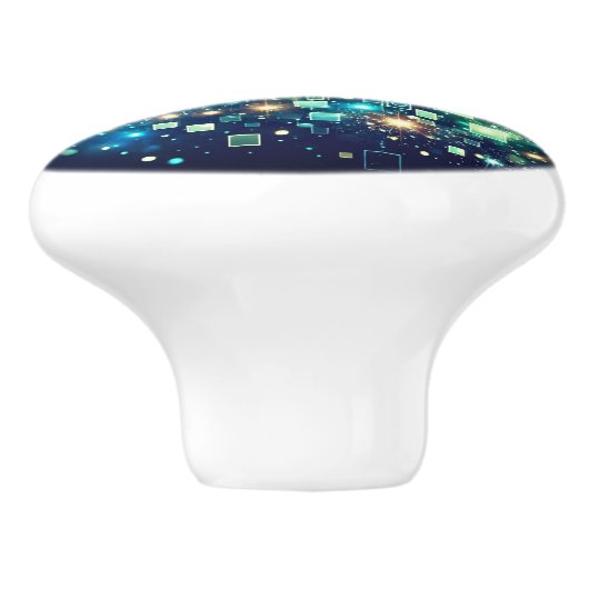 Radiant Pixel Bokeh Keramikknauf (Seitenansicht)