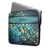 Radiant Pixel Bokeh Laptopschutzhülle (Vorderseite Links)
