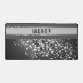 Radiant Pixel Bokeh Schreibtischunterlage