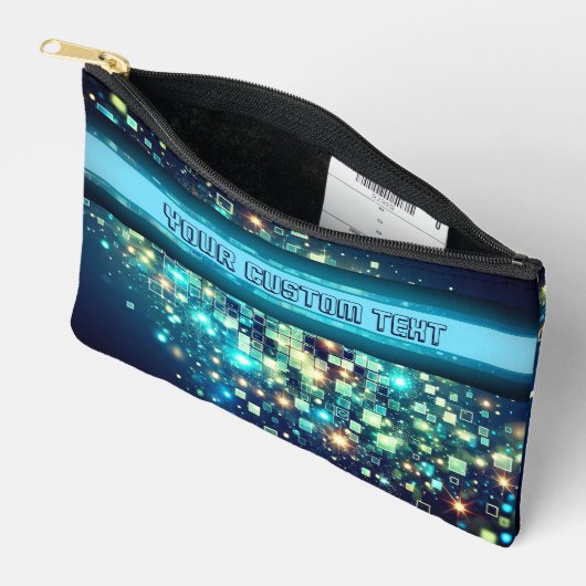 Radiant Pixel Bokeh Zubehörtasche (Offen)