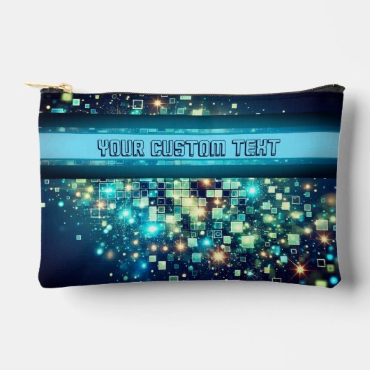 Radiant Pixel Bokeh Zubehörtasche (Vorderseite)